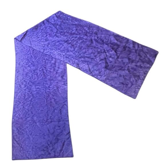 Hand Painted Purple Scarf Signed Art 60x12 Inches - Picture 2 of 6